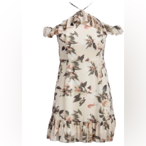 NEW•1X-3X•SOUL SUNRISE ROSA ROMANTIC FLUTTER SLEEVE DRESS - Picture 7 of 10